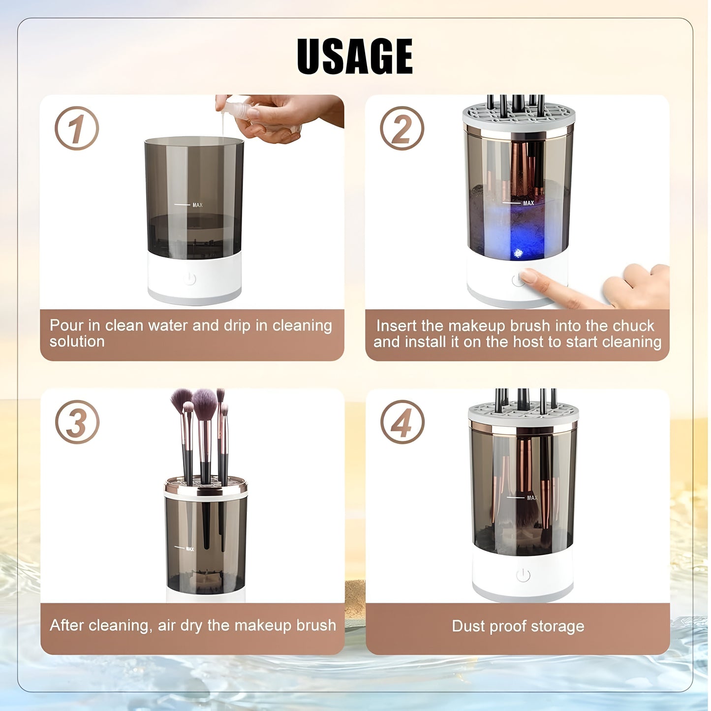 Makeup Brush Automatic Cleaner