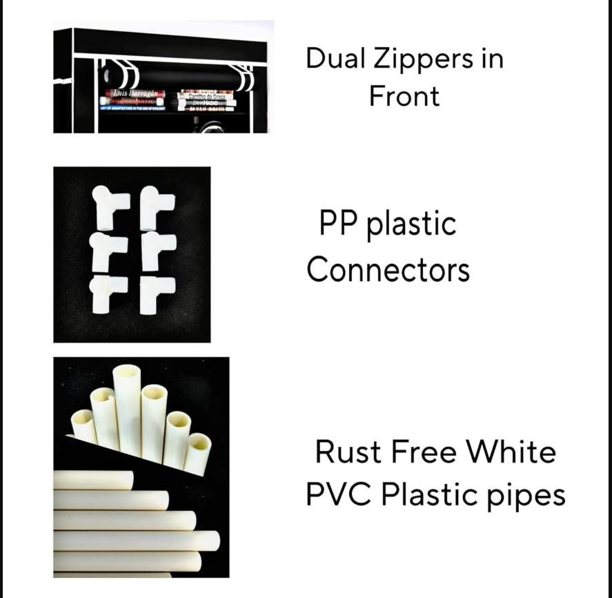 4 Rack Collapsible Wardrobe Cabinet