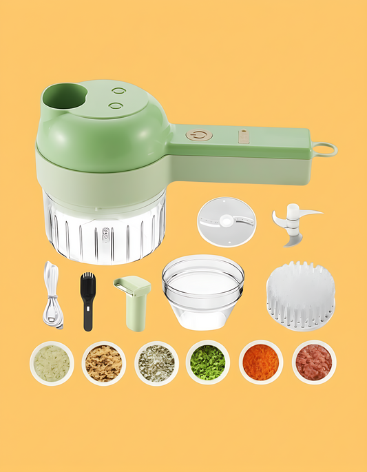 4 in 1 Portable Electric Vegetable Cutter Set