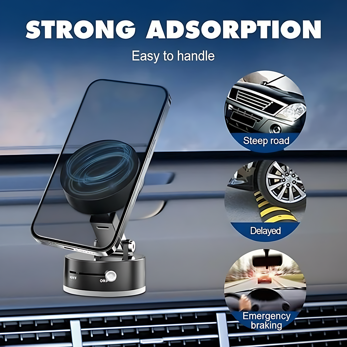 Vacuum Magnetic Suction Phone Holder